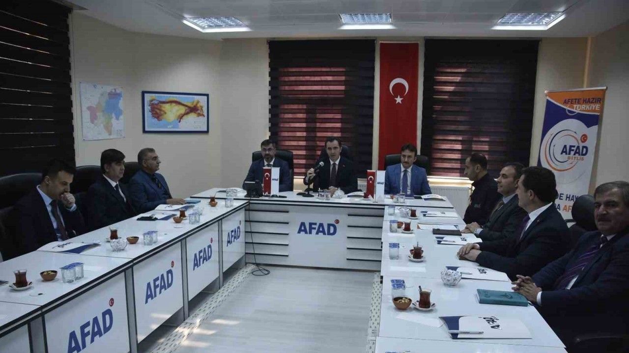 Bitlis’te ‘İl Afet Risk Azaltma Planı’ toplantısı yapıldı
