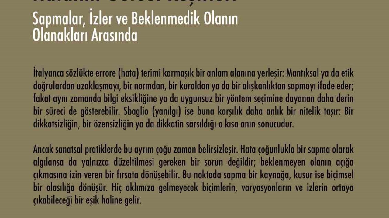 SAÜ'de 'Hata'nın sanata dönüşeceği çalıştay