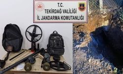 Tekirdağ’da kaçak kazıya baskın: Dedektör, boşluk bulma cihazı ve gaz maskeleri ele geçirildi