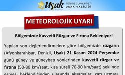 Uşak Valiliğinden kuvvetli rüzgar ve fırtına uyarısı