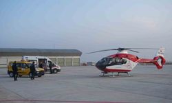 Ambulans helikopter bir günlük bebek için havalandı