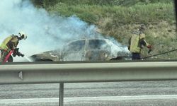 Ankara’da seyir halindeki araçta yangın