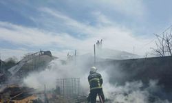 Edirne’de samanlık yangını eve sıçradı