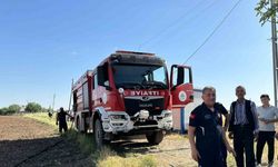 Ekili alan yanında çıkan yangın korkuttu