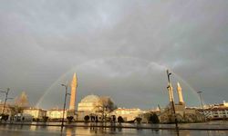 Sivas’ta sağanak sonrası gökkuşağı şöleni