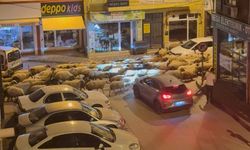 Tokat’ta gece başlayan yayla göçü dronla görüntülendi
