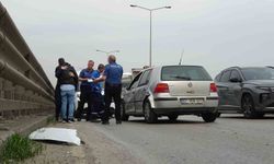 Viyadük üstünde yakıt tankerinin karıştığı kaza: 1 yaralı
