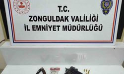 Zonguldak’ta asayiş uygulamasında ruhsatsız silah ve uyuşturucu ele geçirildi
