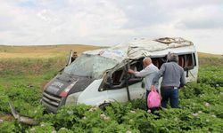 Amasya’da minibüs tarlaya uçtu: 1 ölü, 4 yaralı