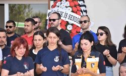 Ambulans şoförü Erke’yi mesai arkadaşları son yolculuğuna uğurladı