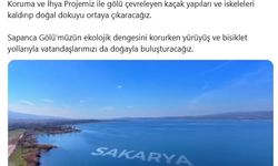 Bakan Kurum’dan Sapanca Gölü paylaşımı: "Sapanca Gölü’müz nefes alacak"