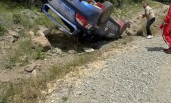 Beypazarı’nda Hitit Rallisi aracı takla attı