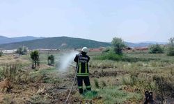 Çorum’da korkutan arazi yangını