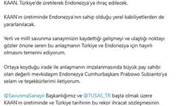 Cumhurbaşkanı Erdoğan duyurdu: Türkiye’den Endonezya’ya 48 KAAN’lık tarihi ihracat