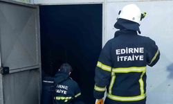 Edirne’de pelet fabrikasında yangın