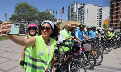 Elazığ’da pedallar sağlık için çevrildi