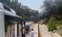 Fethiye’de araç yangını