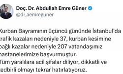 İstanbul’da bayramın 3’üncü gününde 244 kişi hastaneye başvurdu
