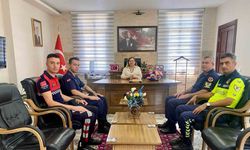 Kaymakam Doğru Germencik jandarmasını ağırladı