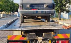 Keşan’da plakasız trafiğe çıkan çekme belgeli otomobil sürücüsüne 18 bin 534 TL ceza