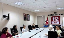 Muğla 112 Acil Çağrı Merkezi’nde aylık değerlendirme toplantısı gerçekleştirildi