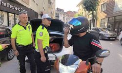 Polisten 10 kez kask cezası yedi