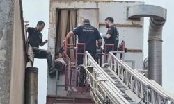 Talaş emici makinesine sıkışan işçiyi itfaiye ekipleri kurtardı