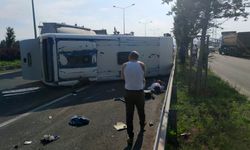 Erzurum’da devrilen servis aracındaki 6 kişi yaralandı