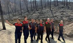 İtfaiye yetkilileri Antakya’da orman yangının yaşandığı bölgede inceleme yaptı