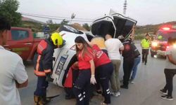 Mersin’de otomobil takla attı, sürücü yaralandı