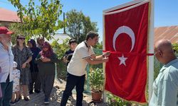Şehidin ismi köy meydanına verildi