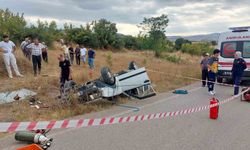 Takla atan otomobildeki sürücü hayatını kaybetti