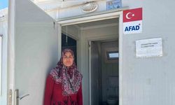 Yangın sonrası kurulan konteynır kentte rahat ve güvenli hayat