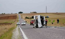 Edirne’de iki otomobil çarpıştı: 3 yaralı