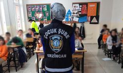 Erzincan’da çocuk polisi öğrencileri bilgilendirdi