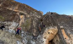 Kayalıklarda mahsur kalan 25 keçi kurtarıldı