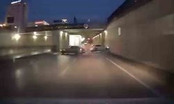 Otomobiliyle makas atarken kaza yaptı: O anlar araç kamerasında