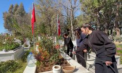 Bozyazı'da öğrencilerden şehitlere ziyaret