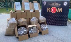 Uşak'ta çok sayıda kaçak makaron ve tütün ele geçirildi