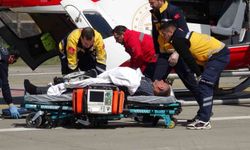 Ambulans helikopter zamanla yarıştı, kalp krizi geçiren hasta hayata tutundu