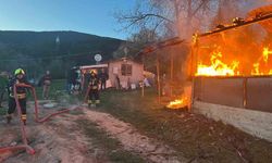 Bolu'da baraka alevlere teslim oldu
