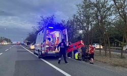 Kaza sonrası trafik güvenliğini sağlayan polise otomobil çarptı