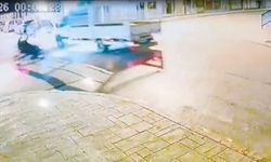 Keşan'da 2 kişinin yaralandığı kaza güvenlik kamerasına ansıdı