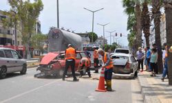 Mersin'de zincirleme trafik kazası: 1 yaralı