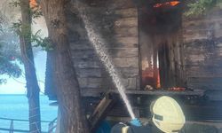 Ordu'da kafe eklentisinde yangın