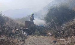 Erdek'te mezarlık girişindeki ot yangını büyümeden söndürüldü