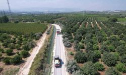 Akdeniz'de tarım yolları soğuk asfaltla yenileniyor