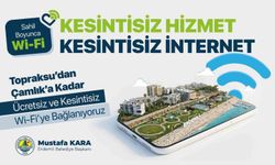 Mersin'de 7 kilometrelik sahil hattında ücretsiz internet dönemi