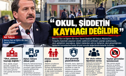 Genel Başkan Yalçın ; '' Okullarımız Şiddetin Kaynağı Değildir "