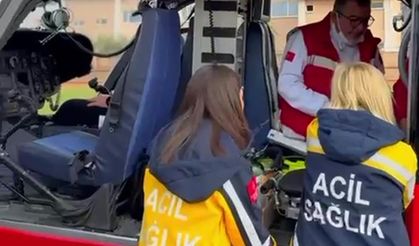 7 yaşındaki epilepsi hastası 112 helikopter ambulansla Mersin’ sevk edildi